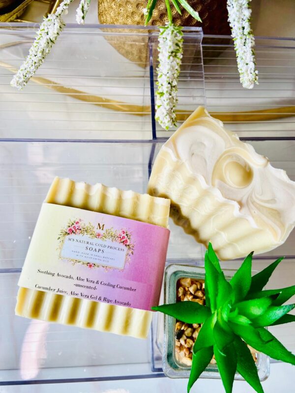 Soothing Avocado, Aloe Vera And Cooling Cucumber Soap