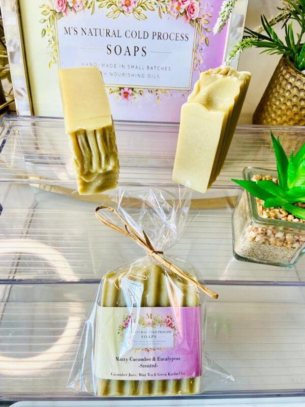 Minty cucumber and eucalyptus soap