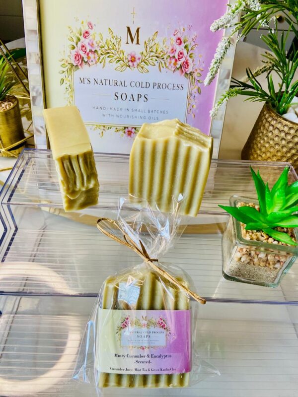 Minty cucumber and eucalyptus soap