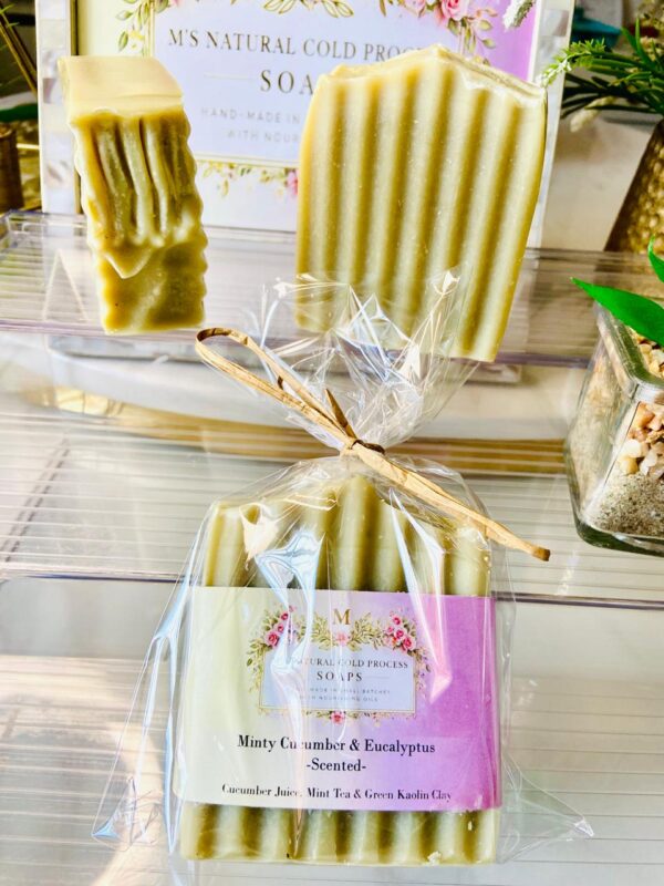 Minty cucumber and eucalyptus soap