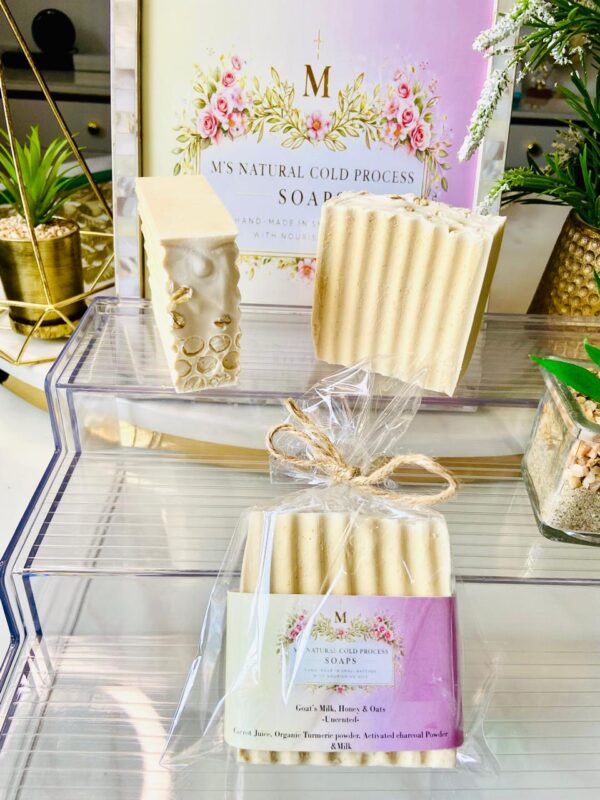 Goat’s milk, honey and oats soap