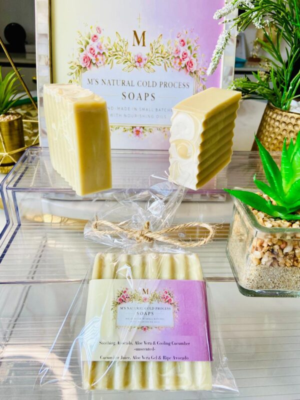 Soothing Avocado, Aloe Vera And Cooling Cucumber Soap