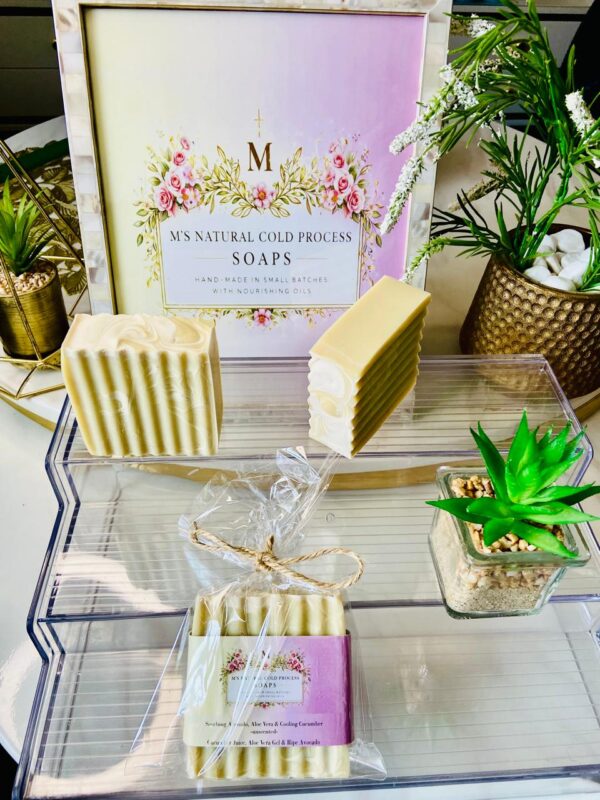 Soothing Avocado, Aloe Vera And Cooling Cucumber Soap