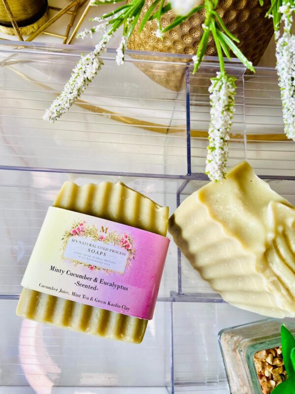 Minty cucumber and eucalyptus soap
