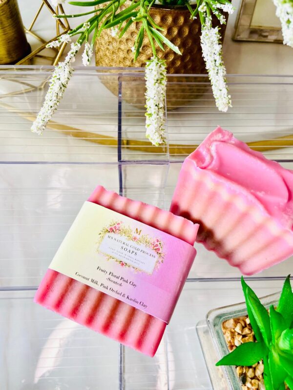 Fruity Floral Pink Orchid & kaolin Clay soap