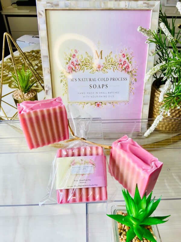 Fruity Floral Pink Orchid & kaolin Clay soap