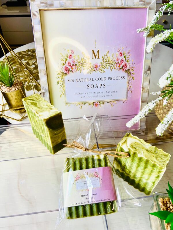 Herbal infusion soap