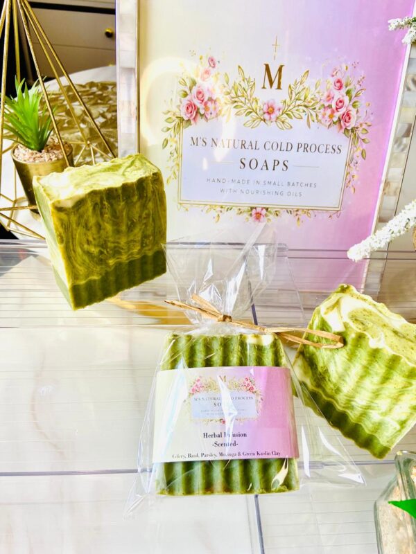 Herbal infusion soap