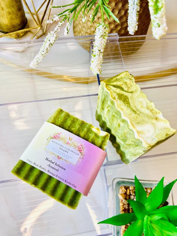 Herbal infusion soap