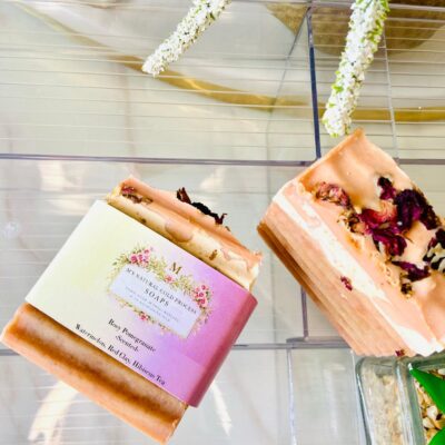 Rosy Watermelon, pomegranate & Hibiscus tea soap